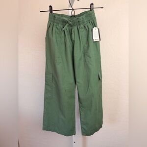 Art Class Girls Cargo Pants Dark Green Elastic Waist Size S 6/7 NWT